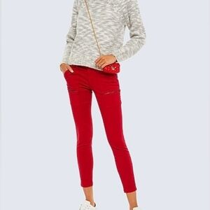 Joie Bright Red Ankle Jeans